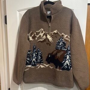 Old Navy Men’s Bison Sherpa Quarter Zip